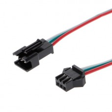 Комплект JST коннекторов  папа+мама с проводами 3pin