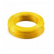 Силіконовий провід жовтий 18 AWG 100м (мідний лужений)